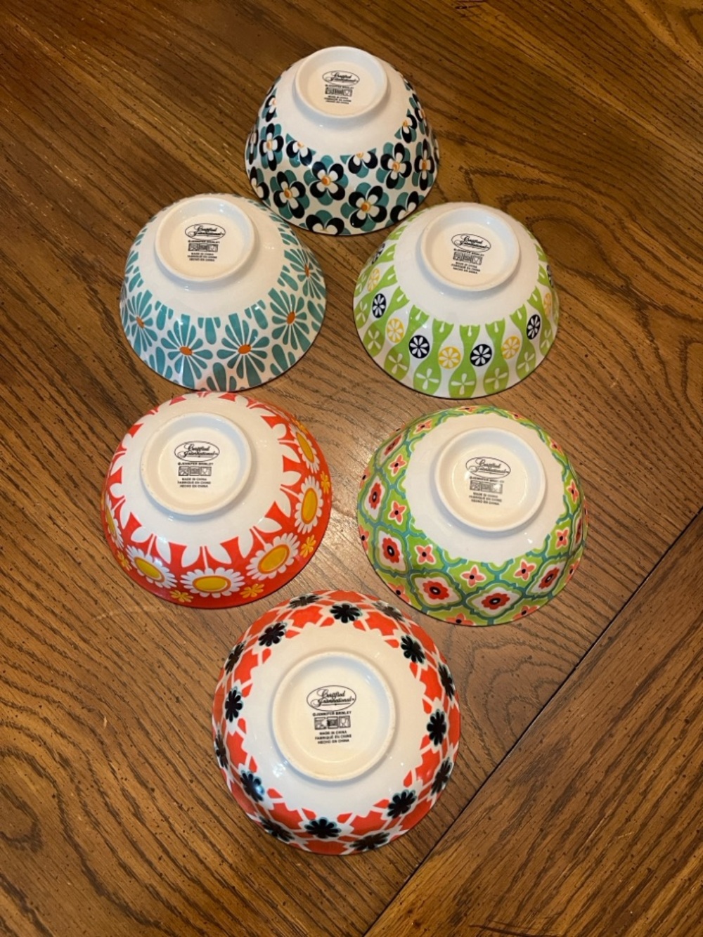 Certified International floral bowls, set of 6 - Picture 2 of 16